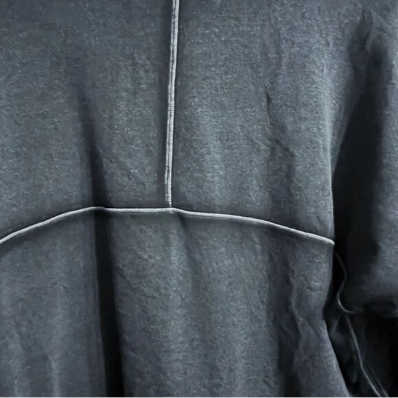 Free People Movement Lara Turtleneck Pullover Medium Gray Black Light Weight - Picture 7 of 8